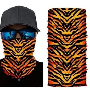 Tiger print face mask gaiter Balaclava